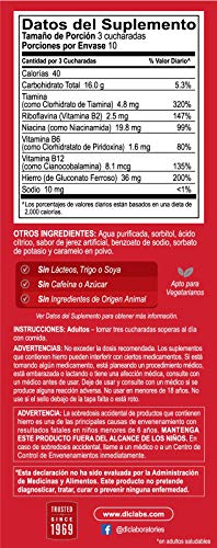 Líquido Glóbulo Rojo®, Suplemento Nutricional con Vitaminas B y Hierro de  Alta Potencia 16 FL OZ (473 mL)